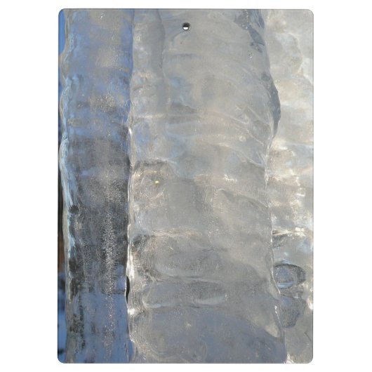 Icicles Abstrakt Blue Winter Fotografy Klemmbrett (Rückseite)