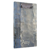 Icicles Abstrakt Blue Winter Fotografy Klemmbrett (Rechts)