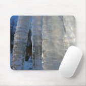Icicles Abstrakt Blue Winter Fotografy Mousepad (Mit Mouse)