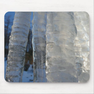 Icicles Abstrakt Blue Winter Fotografy Mousepad