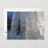 Icicles Abstrakt Blue Winter Fotografy Postkarte (Vorne/Hinten)
