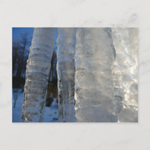 Icicles Abstrakt Blue Winter Fotografy Postkarte