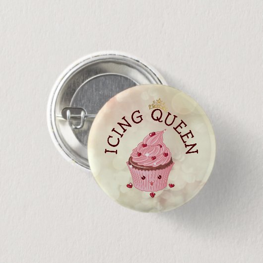 Icing Queen Cupcake Button (Vorne & Hinten)