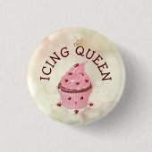 Icing Queen Cupcake Button (Vorderseite)