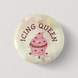 Icing Queen Cupcake Button