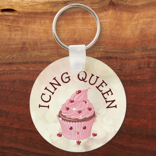 Icing Queen Cupcake Schlüsselanhänger (Vorderseite)