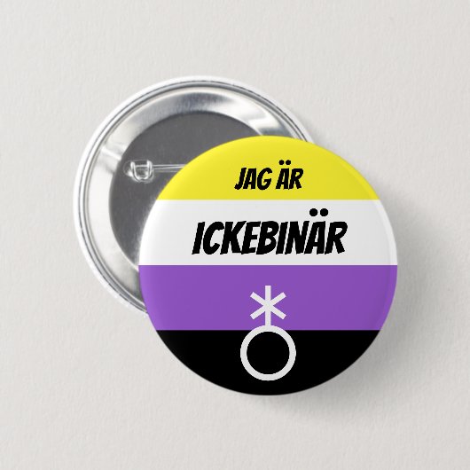 Ickebinär Symbol Button (Vorne & Hinten)