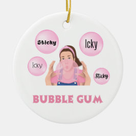 Icky Stick, Icky Stick Bubblegum Frau RachOrnament Keramik Ornament
