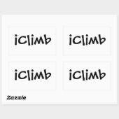 iClimb Rechteckiger Aufkleber (Blatt)