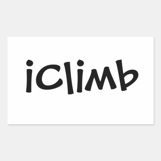 iClimb Rechteckiger Aufkleber (Vorderseite)