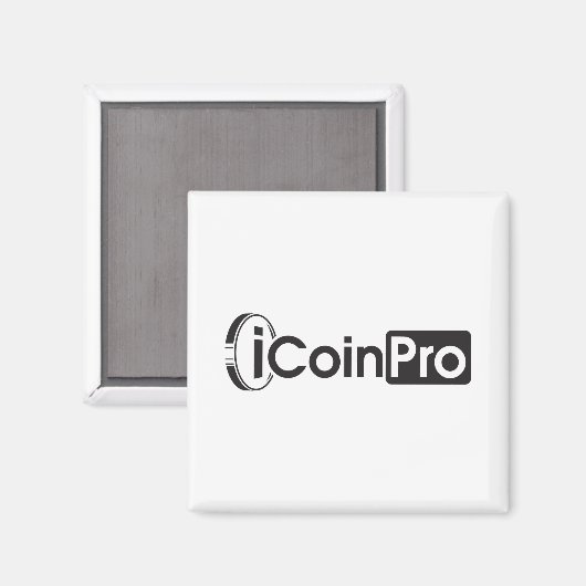 iCoinProLogo Black Magnet (Vorderseite/Rückseite)