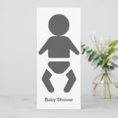 Icon Baby Gray Einladung (Stehend Vorderseite)