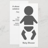 Icon Baby Gray Einladung (Vorne/Hinten)