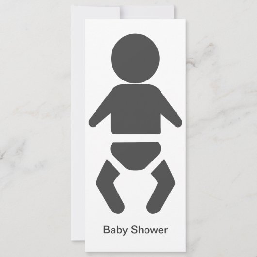 Icon Baby Gray Einladung (Vorderseite)