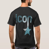 ICON Back Print T - Shirt Trend Abstrakt Blue Ocea (Rückseite)