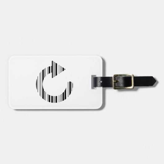 ICON-BAR-CODE-Computerkennzeichen Gepäckanhänger (Vorderseite horizontal)