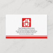 Icon Blocks für kreative elektrische Geräte Visitenkarte (Rückseite)