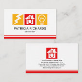 Icon Blocks für kreative elektrische Geräte Visitenkarte (Vorne/Hinten)