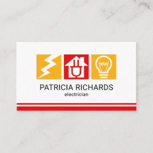 Icon Blocks für kreative elektrische Geräte Visitenkarte