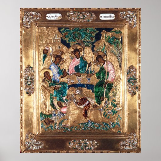 Icon depicting Abraham and the Three Angels Poster (Vorne)