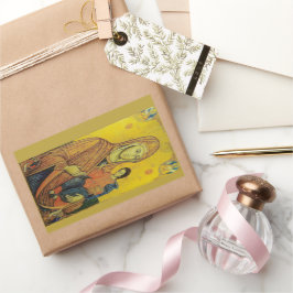 Icon der Jungfrau Mary Foto Print Rechteckiger Aufkleber