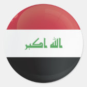 Icon-Fahne Runder Aufkleber (Vorderseite)