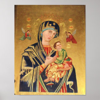 ICON - Jungfrau und Baby Jesus und Engel POSTER