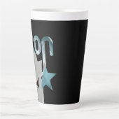 ICON Latte Tasse Abstrakte Innendekoration Blau Oz (Vorderseite)