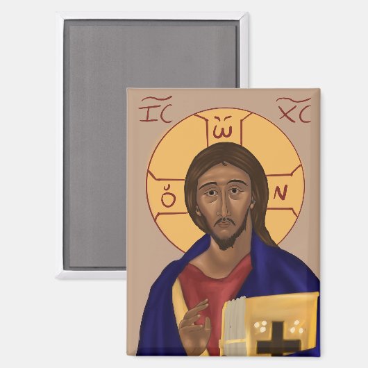 Icon of Christ Magnet (Vorderseite/Rückseite)