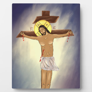 Icon of Christ on the Cross Fotoplatte