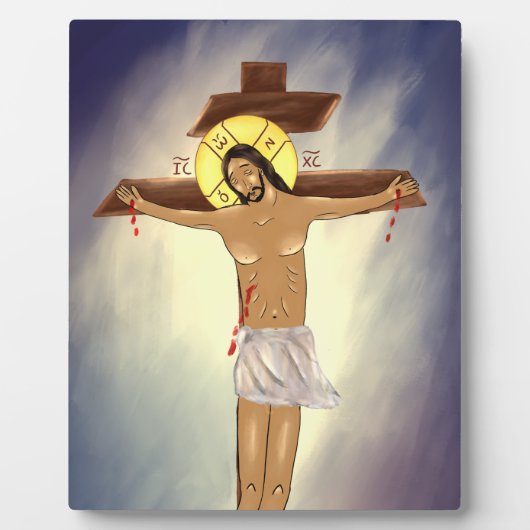 Icon of Christ on the Cross Fotoplatte (Vorderseite)