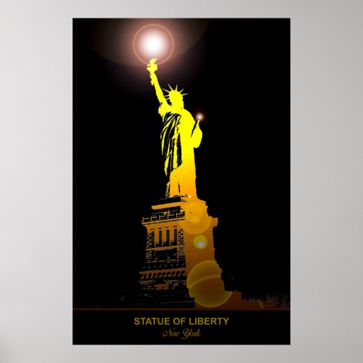 Icon of Freedom: Statue of Liberty Travel Poster (Vorne)