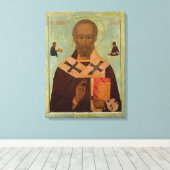 Icon of St. Nicholas Leinwanddruck (Insitu (Holzboden))