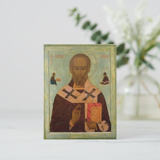 Icon of St. Nicholas Postkarte (Stehend Vorderseite)