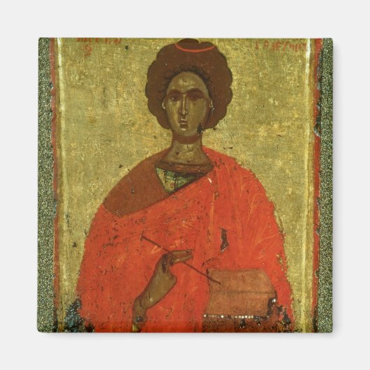 Icon of St. Pantaleon of Nicomedia Magnet (Vorne)