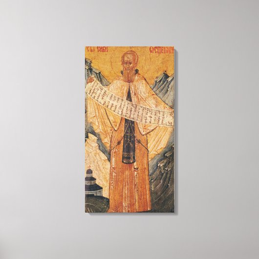 Icon of St. Sabas of Jerusalem, 1572 Leinwanddruck (Vorderseite)