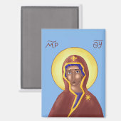 Icon of the Mother of God Magnet (Vorderseite/Rückseite)