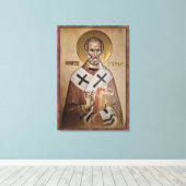 Icon of the Saint Nicholas frame 2 Leinwanddruck (Insitu (Holzboden))