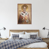 Icon of the Saint Nicholas frame 2 Leinwanddruck (Insitu (Schlafzimmer))