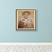 Icon of the Saint Nicholas Leinwanddruck (Insitu (Holzboden))