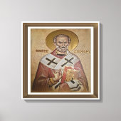 Icon of the Saint Nicholas Leinwanddruck (Vorderseite)