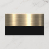 Icon Real Anwesen | Metallisches Gold-Marmor Visitenkarte (Rückseite)