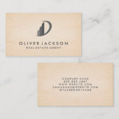 Icon Real Anwesen | Papiertextur Visitenkarte (Vorne/Hinten)