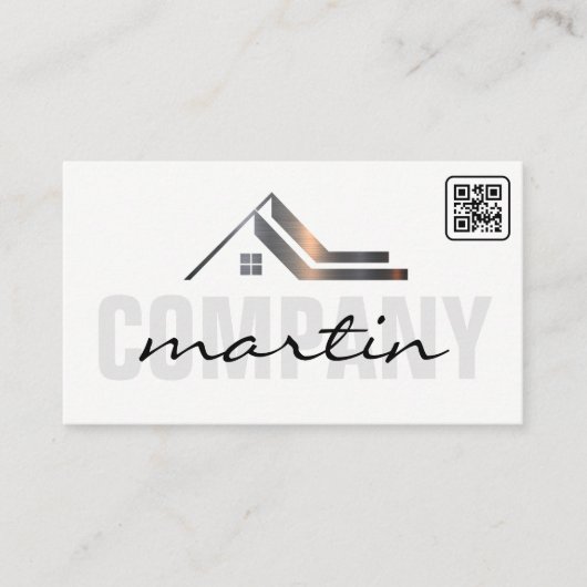 Icon Real Anwesen | QR-Code Visitenkarte (Vorderseite)