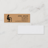 Icon Silhouette Court Reporter Typist Secretary Mini Visitenkarte (Vorne/Hinten)
