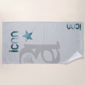ICON Strandhandtuch Abstrakter Trend Blue Ocean (Vorderseite)