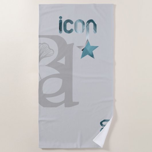 ICON Strandhandtuch Abstrakter Trend Blue Ocean (Vorderseite)