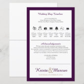 Icon TImeline Wedding Program (Vorne/Hinten)