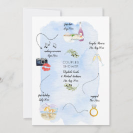 Icon Timeline, wie wir Bridal Couples Dusche trafe Einladung