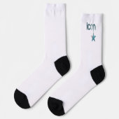 ICON Unisex Socken Trend Abstrakter Blauer Ozean (Linkes Detail)